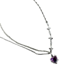 @特价银河甜心紫色爱心双层项链女轻奢小众高级设计感锁骨链网红配饰