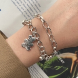 @特价韩国嘻哈潮男小熊多层铃铛手链潮流链条ins蹦迪朋克酷首饰女