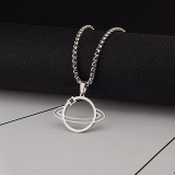 @特价镂空星球项链ins土星吊坠宇宙百搭潮嘻哈蹦迪毛卫衣简约男女配饰