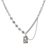 @特价新款潮牌冰裂珠几何宝石项链女ins个性小众设计配饰嘻哈卫衣链