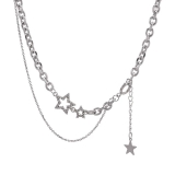 @特价星星双层项链女仙气女夏项链女ins嘻哈锁骨链女设计感