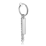 @特价外贸跨境款超酷无耳洞耳环时尚潮流吊坠吊牌款流苏链条耳饰[【单只】