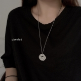 @特价小王子ins圆牌吊坠个性卡通项链男女潮冷淡风嘻哈钛钢百搭配饰
