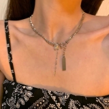 @特价韩版不规则珍珠项链拼接双层叠戴冷淡风嘻哈土酷蹦迪链子潮