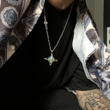 @特价2025年男士原创设计镶钻星球宇宙项链潮流欧美复古男女饰品设计