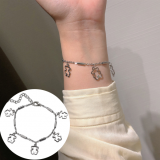 @特价可爱土酷复古童趣镂空小熊软糖十字架手链蹦迪朋克闺蜜手饰男女潮