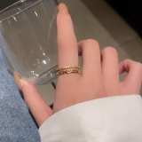 轻奢小众高级设计感双层微镶锆石戒指女两件套节食指戒 指环批发