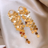 流苏耳扣长款独特夸张耳环小众设计感高级冷性风轻奢气质耳饰女