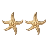 欧美夏日海星耳坠时尚不规则褶皱气质树叶复古个性耳饰女