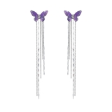 蝴蝶流苏耳骨夹无耳洞女仙气耳夹耳环小众设计感新款气质耳饰甜美