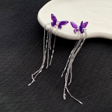 蝴蝶流苏耳骨夹无耳洞女仙气耳夹耳环小众设计感新款气质耳饰甜美