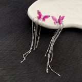 蝴蝶流苏耳骨夹无耳洞女仙气耳夹耳环小众设计感新款气质耳饰甜美