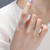 【真金电镀】韩国高级感猫眼石开口戒指女ins潮网红时尚轻奢食指戒个性戒指