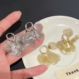 镂空蝶翼流苏耳环女2025新款轻奢高级感耳饰时尚精致小众设计耳钉