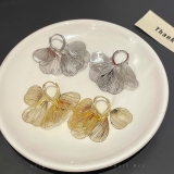 镂空蝶翼流苏耳环女2025新款轻奢高级感耳饰时尚精致小众设计耳钉