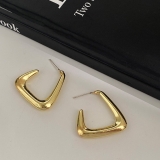 冷淡风金属圈圈气质耳环简约几何耳钉女小巧百搭素圈耳饰