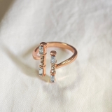 跨境temu热销新款简约别致女式优雅的订婚戒指适合派对批发