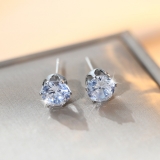 韩版新款时尚流行皇冠底结晶锆石耳钉 速卖通热卖配饰 耳饰品批发