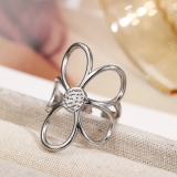 小众设计夸张雏菊花朵戒指女简约高级感开口指环时尚百搭食指戒潮