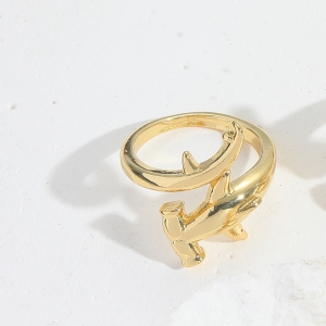 欧美热销法式复古夸张鲸鱼指环 时尚新潮个性太阳开口可调节戒指