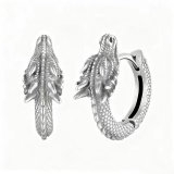 亚马逊爆款龙耳环朋克嘻哈个性龙形圈耳钉男女耳扣耳饰