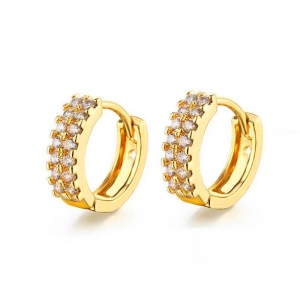 跨境电商欧美热销满钻高级感锆石耳圈耳扣简约耳饰