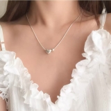 爱心圆珠项链女ins风简约轻奢高级感蛇骨链新款气质百搭小众颈链