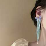 跨境蝴蝶流苏耳钉小众时尚设计耳环轻奢高级感气质饰品耳饰