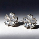 韩国新款花朵耳钉女轻奢小众设计感高级气质耳环