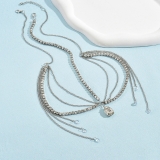 异域风情纯欲水晶眉心坠流苏古风发饰 超仙新娘面帘婚纱额饰头链