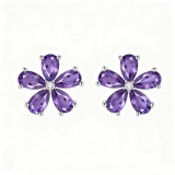 韩国新款花朵耳钉女轻奢小众设计感高级气质耳环