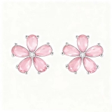 韩国新款花朵耳钉女轻奢小众设计感高级气质耳环