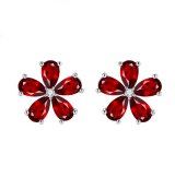 韩国新款花朵耳钉女轻奢小众设计感高级气质耳环