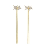 韩国东大门个性气质百搭款耳环时尚简约潮流超仙星星长款流苏耳环