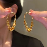 欧美独特流苏片片耳环轻奢高级感长款耳钉女气质新款潮耳坠批发