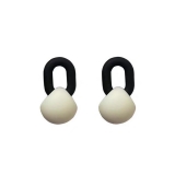 2025年秋冬松栗奶油小圆珠不规则几何耳钉韩版气质新款潮少女耳环