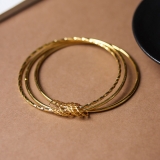 欧美跨境复古简约链条手链时尚混搭开口手镯手饰叠戴风组合批发