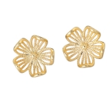 韩版小众设计感镂空大花耳环韩系时尚清冷ins风格重工耳饰品批发