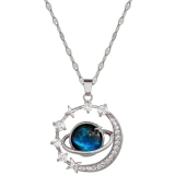 星空星球轻奢气质华丽满钻项链女百搭锁骨项链气质轻奢小众设计感