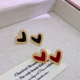 个性法式精致小巧微镶爱心耳环女气质甜美高级感气质耳钉耳饰