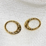 中古微镶闪钻四芒星耳扣女vingate精致百搭耳环小众个性设计耳饰