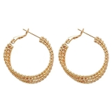 欧美跨境冷淡风几何圆形耳环轻奢高级感耳圈时尚气质简约耳饰批发