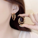 小众独特多层圈圈耳环女2026新款爆款潮轻奢高级感显气质耳圈耳饰