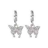 秋冬新款镶钻蝴蝶耳扣女韩国热销简约精致小众设计感气质百搭耳环
