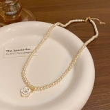 山茶花项链2026年新款爆款珍珠链女轻奢小众设计感锁骨链气质配饰